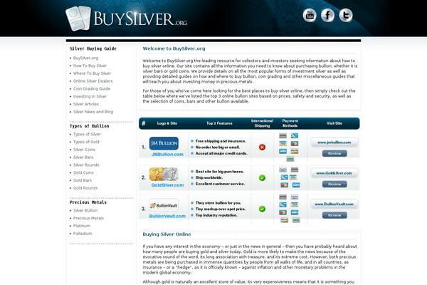 buysilver.org site used Silver