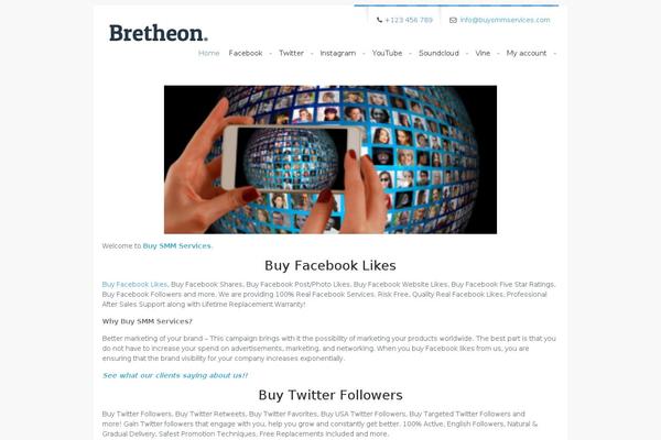 Bretheon theme site design template sample