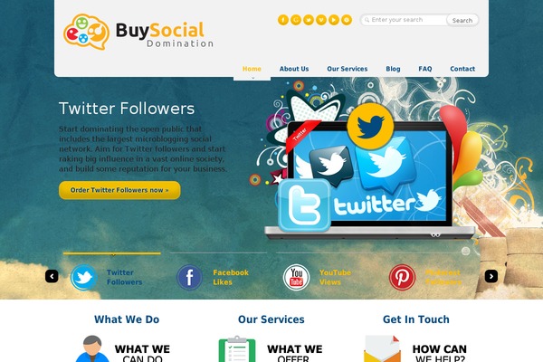 Caffeine theme site design template sample
