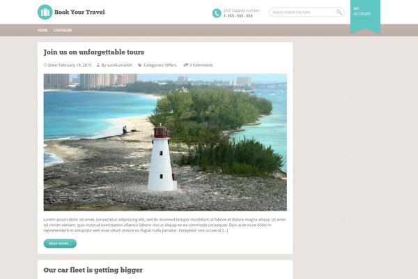 BookYourTravel theme site design template sample