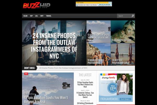 Hot Topix theme site design template sample