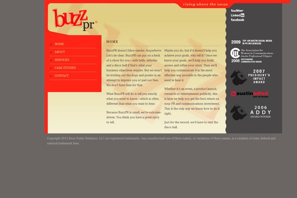 buzzpublicrelations.net site used Rt_grunge_wp