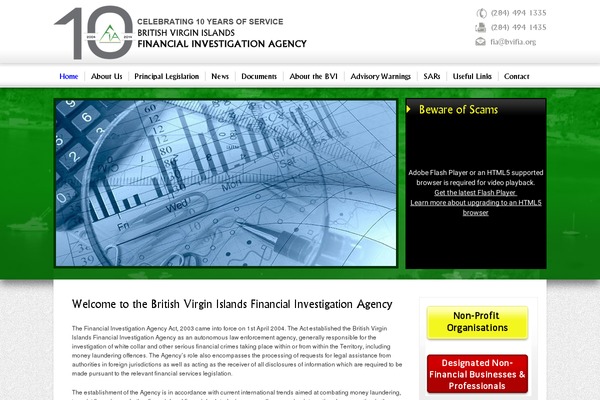 bvifia.org site used British