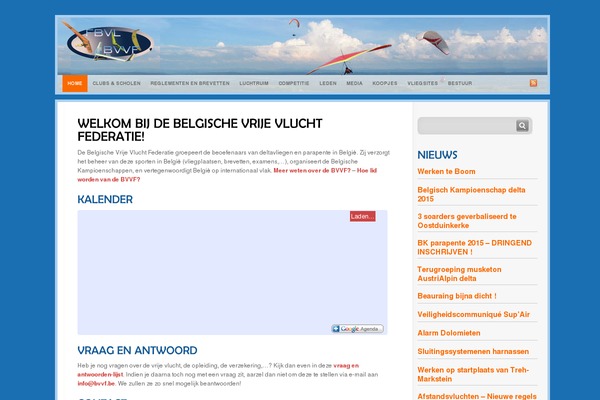 bvvf.be site used Glassical-wordpress-theme