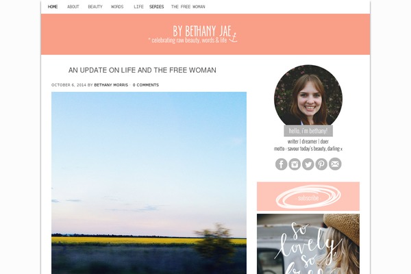 Blissful theme site design template sample