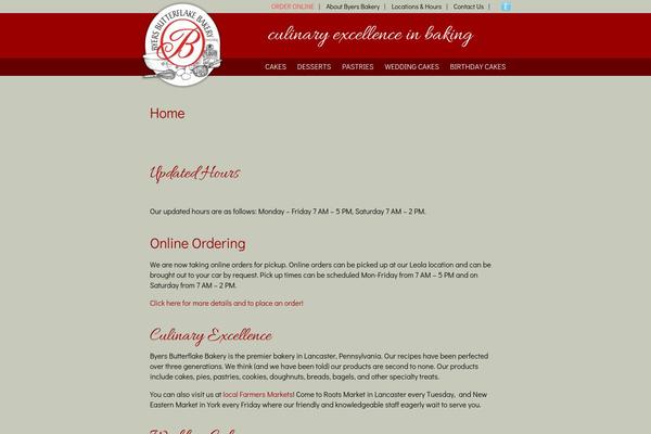 byersbakery.com site used Byerstheme