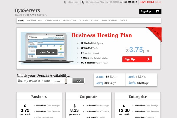 byoservers.com site used Squarehost