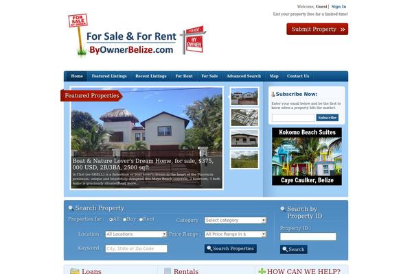 RealEstate theme site design template sample