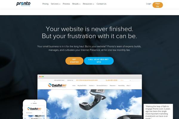 Site using Pronto-lead-insights plugin