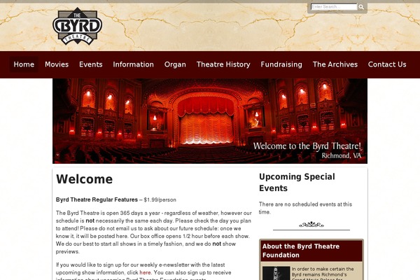 byrdtheater.com site used Byrd12