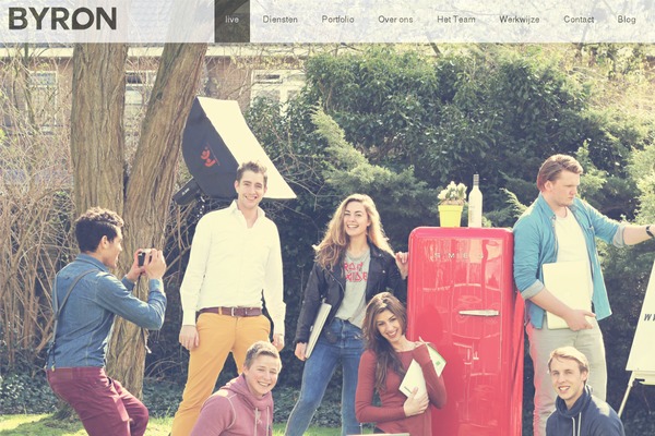 Byron theme site design template sample