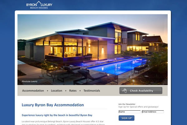 byronluxurybeachhouses.com.au site used Byron