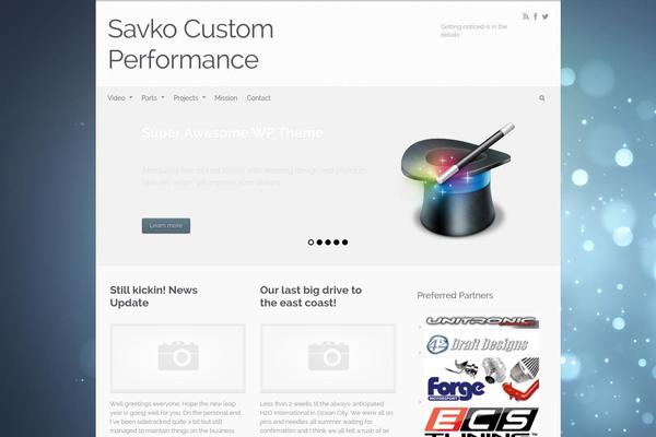 evolve theme site design template sample