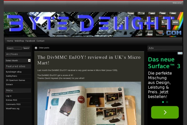 bytedelight.com site used Storefront Paper