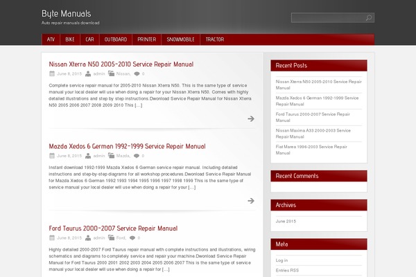Red Modern theme site design template sample