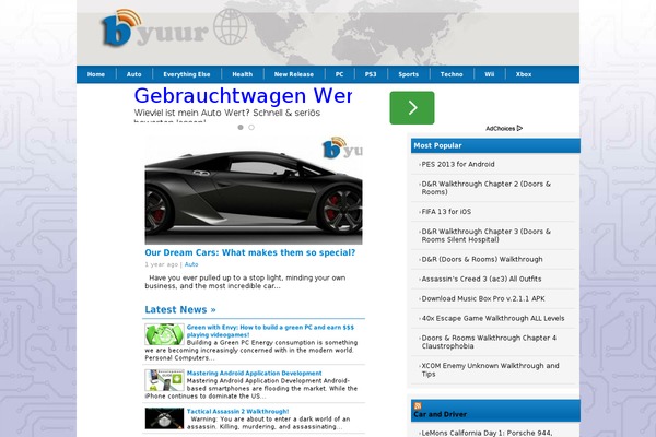 News theme site design template sample