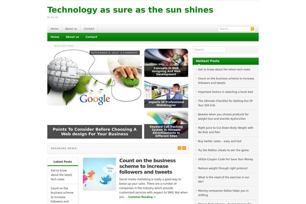 Resizable theme site design template sample