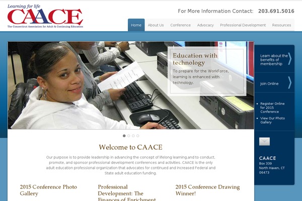 caace.org site used Education
