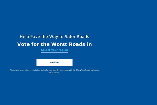 caaworstroads.com site used Worst-roads