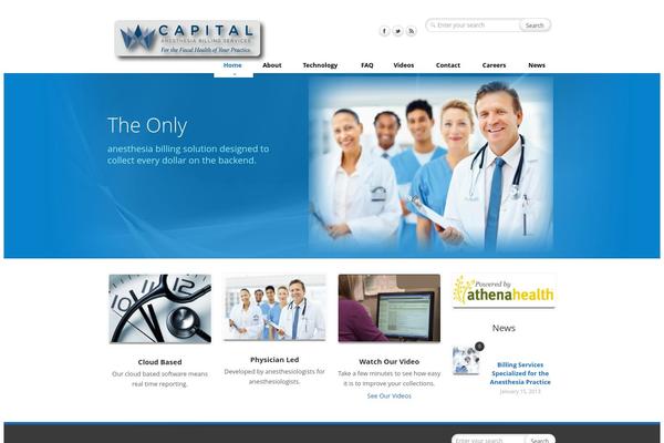 Caffeine theme site design template sample