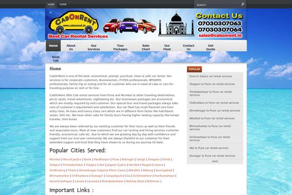 Continuum theme site design template sample