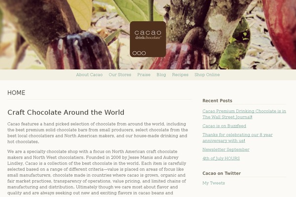 cacao theme websites examples