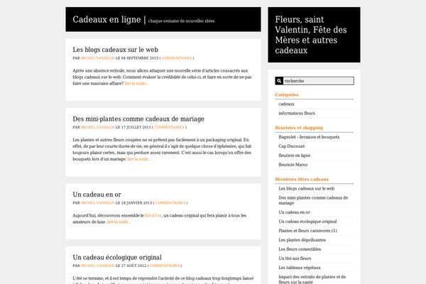 cadeaux-en-ligne.net site used Writer's Blog