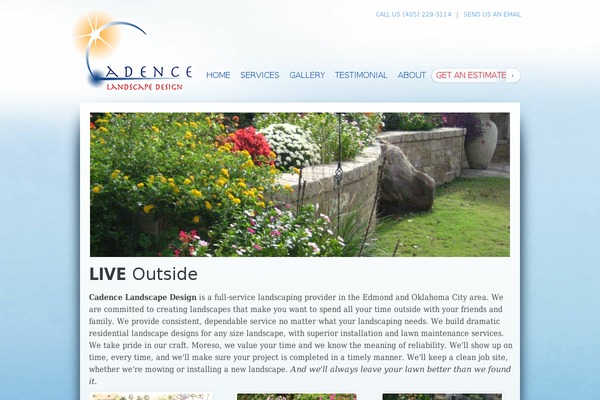 Cadence theme site design template sample
