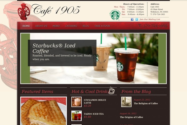 Diner theme site design template sample