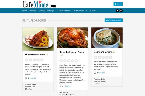 cafemoms.com site used Basil