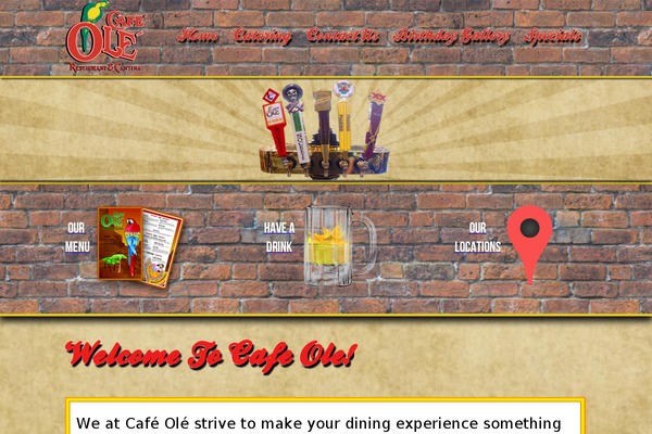 cafeole.com site used Wordpress-blank