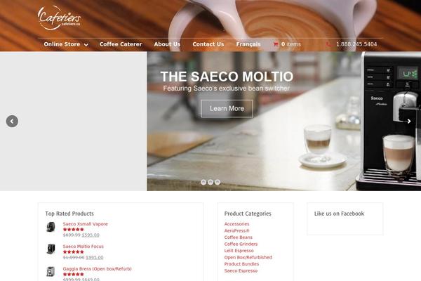 cafetiers.ca site used Memorable