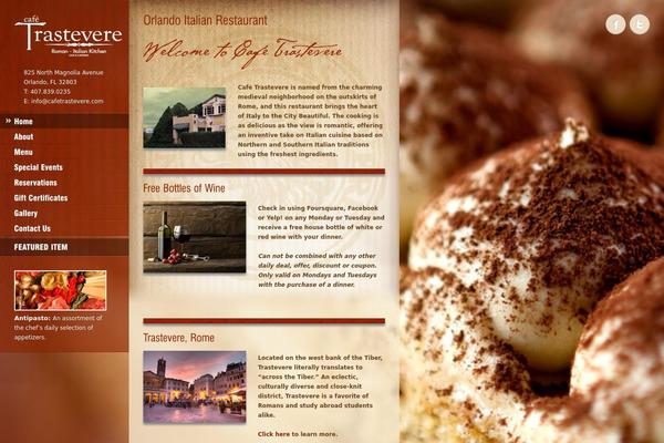 Ristorante theme site design template sample