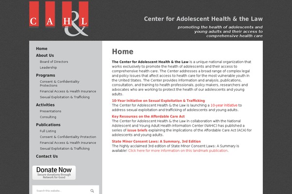 cahl.org site used Executive Pro Theme