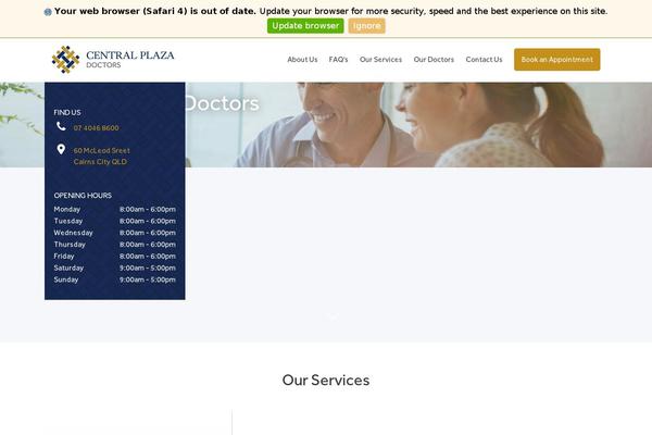 cairnshealth.com.au site used Central_plaza