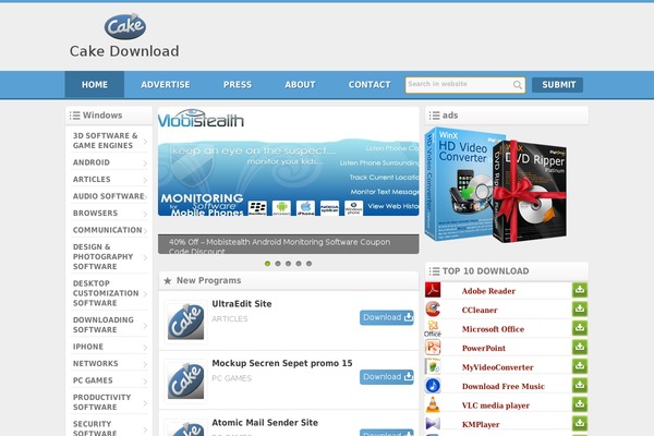 Download theme site design template sample