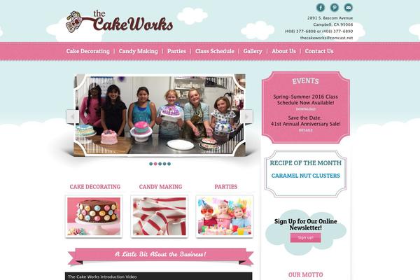 Cakecious theme site design template sample