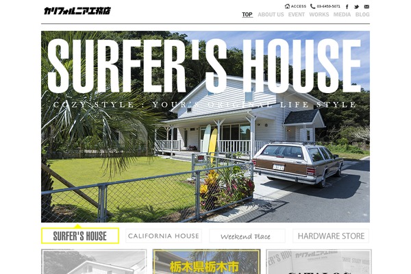 California theme site design template sample