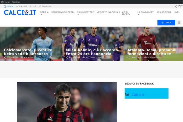 calcio.it site used Bunchy-child-theme