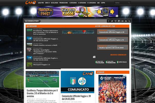 Gameday theme site design template sample