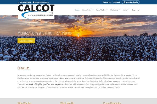 calcot.com site used Calcot-theme