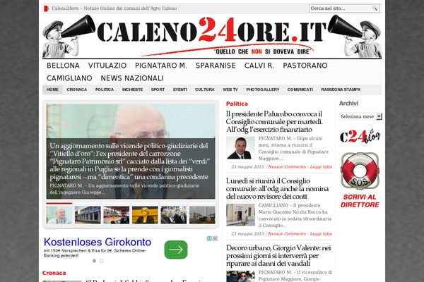 caleno24ore.it site used Advanced-newspaper-v45