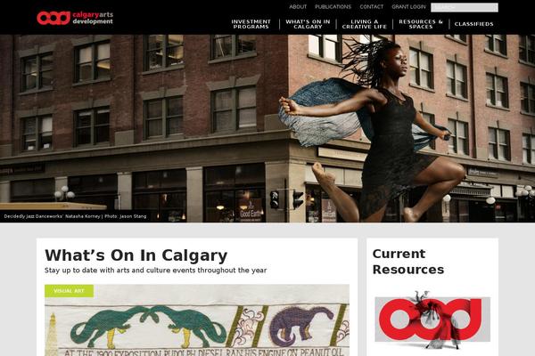 calgaryartsdevelopment.com site used Cad-custom-theme