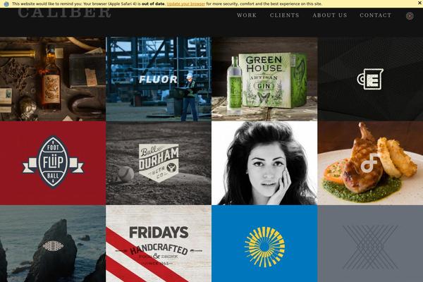 Caliber theme site design template sample