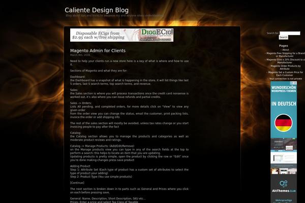 calientedesign.com site used Inferno-mf