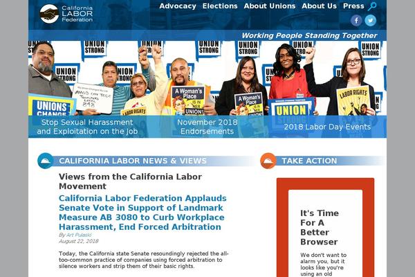 californialabor.org site used Clf-wordpress-theme