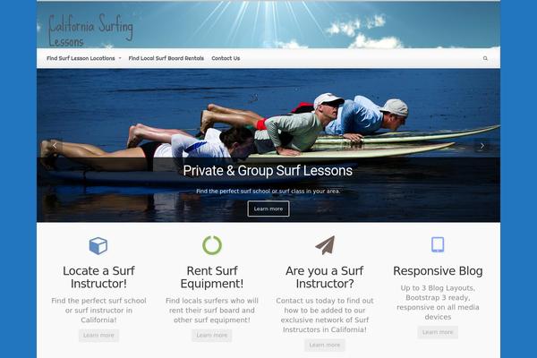evolve theme site design template sample