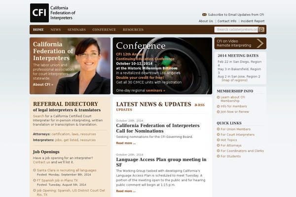 calinterpreters.org site used Cfi
