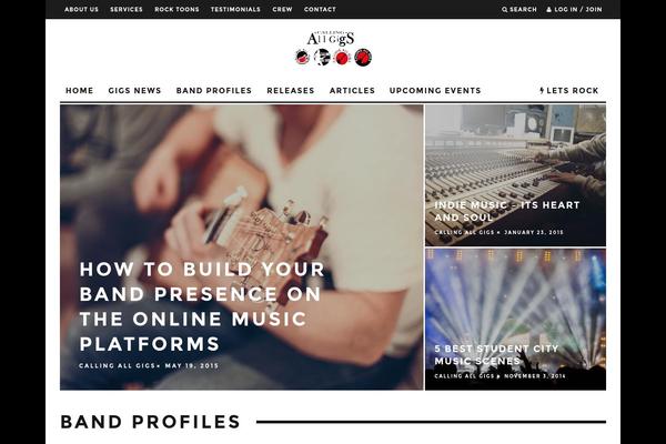 15Zine theme site design template sample
