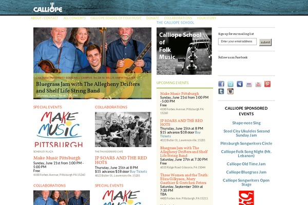 calliopehouse.org site used Calliope